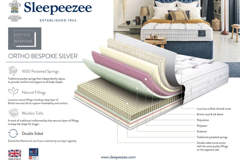 Sleepeezee Ortho Bespoke Silver 1600 Mattress